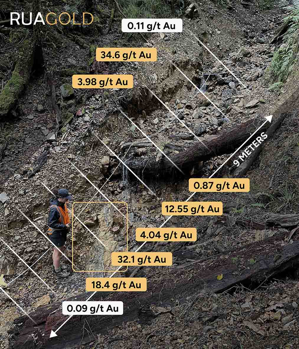 Pactolus Discovery Outcrop- RUA GOLD: Reefton Goldfield